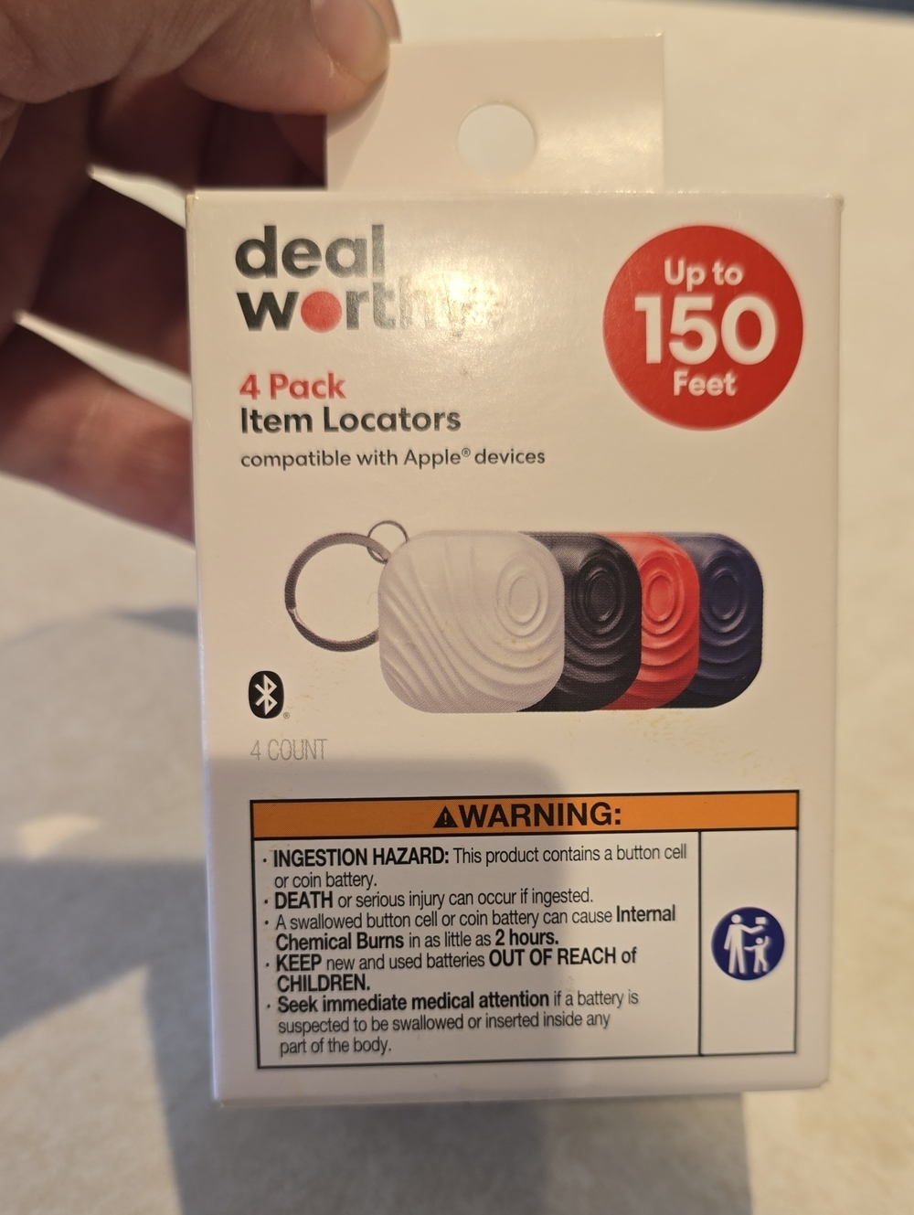 Deal Worthy 4 Pack Item Locators Compatible with Apple Devices